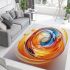 Dynamic whirl abstract fluidity area rugs carpet