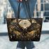 Eagles and dream catchers leather tote bag