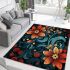 Elegant floral tapestry a symphony of nature's colors area rugs carpet
