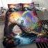 Enchanted cat on the fantasy bridge bedding set