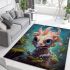 Enchanted forest dragon area rugs carpet