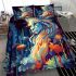 Enchanted forest feline bedding set