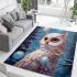 Enchanted owl and moonlit bubbles area rugs carpet