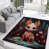 Enchanting creature in meadow area rugs carpet