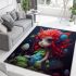 Enchanting fairy in lush forest area rugs carpet