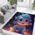 Enchanting mermaid and bubbles area rugs carpet