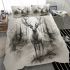 Ethereal deer with large antlers standing in the middle bedding set