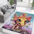 Fantastical floral creature area rugs carpet