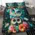 Fantasy cute baby owl with big blue eyes bedding set