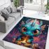 Fiery dragon's lair area rugs carpet