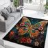 Floral fantasy the exquisite butterfly area rugs carpet