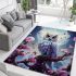 Floral perch owl area rugs carpet