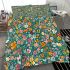 Flowers and butterflies in various shades of orange bedding set