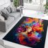 Flowing tresses of colorful creativity area rugs carpet