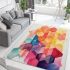 Fluid geometric fusion area rugs carpet