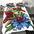 Frog sitting on lily flower bedding set