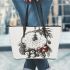 Fruits and dream catcher pencil drawing simple color leather tote bag