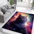 Galactic cat's reverie area rugs carpet