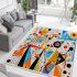 Geometric doodles let loose and create abstract energy area rugs carpet