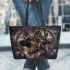 German shepherd dogs and dream catcher leather tote bag