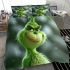 Grinchy cartoon smile show toothless 3d bedding set