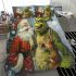 Grinchy crying and dancing santaclaus bedding set