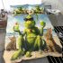 Grinchy with black sunglass drink juice fruit bedding set