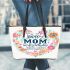 happy birthday mom beautiful Leather Tote Bag