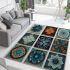 Harmonious arrangement of patterned ceramic tiles area rugs carpet