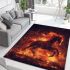 Horse fiery red mane and tail area rugs carpet