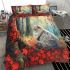 Longhaired british cat in autumn parks bedding set