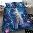 Longhaired british cat in celestial gardens bedding set