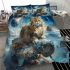 Longhaired british cat in celestial voyages bedding set