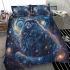 Longhaired british cat in cosmic dreamscape bedding set