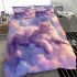 Longhaired british cat in dreamy cloudscapes bedding set