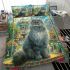 Longhaired british cat in enchanted carnival bedding set