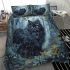 Longhaired british cat in enchanted woodlands bedding set