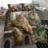 Longhaired british cat in fairy tale castles bedding set