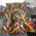 Longhaired british cat in festive carnivals bedding set