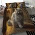 Longhaired british cat in haunted mansions bedding set