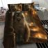 Longhaired british cat in haunted mansions bedding set