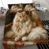 Longhaired british cat in historical settings bedding set