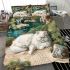 Longhaired british cat in japanese zen gardens bedding set