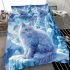 Longhaired british cat in magical ice palaces bedding set