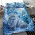 Longhaired british cat in magical ice palaces bedding set
