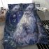 Longhaired british cat in mythical forest clearings bedding set