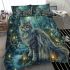 Longhaired british cat in mythical forest clearings bedding set