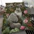 Longhaired british cat in secret gardens bedding set