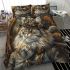 Longhaired british cat in steampunk adventures bedding set