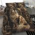 Longhaired british cat in steamy steampunk workshops bedding set